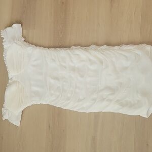 Windsor White Ruched Bodycon Mini Dress Size Small